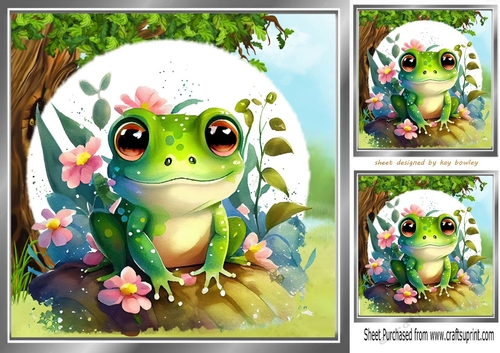 Cute Little Frog in the Woodland 8x8 (four)