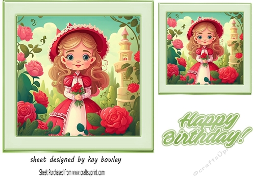 Pretty Princess Card Front 7x7 (two)