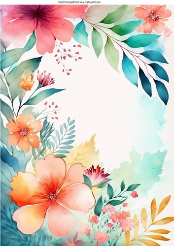Pretty Garden Flowers A4 (One)