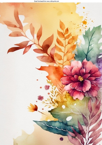 Pretty Garden Flowers A4 (Two)
