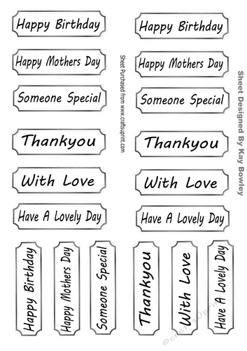 Lovely Variety Of Sentiment Tags In Silver
