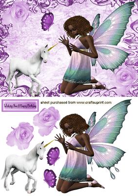 Pretty Faerie with Little Unicorn