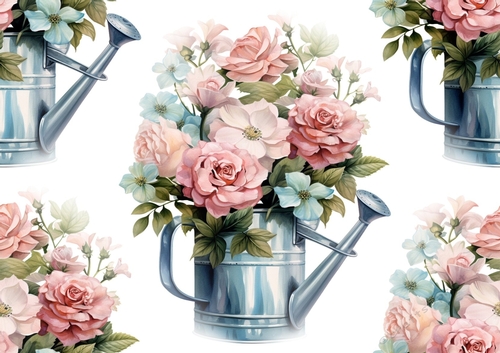 Pretty Pink Shade Roses  /Backing Paper(Big)