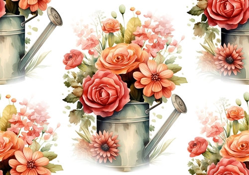 Pretty Peach Shades Of  Roses/Paper (Big)
