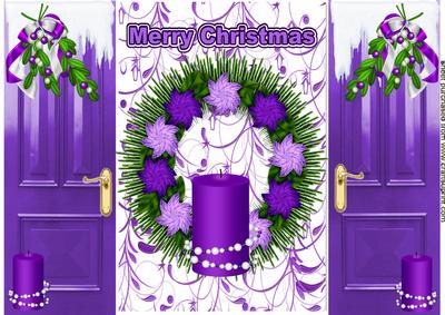Lovely Purple Candle Gatefold