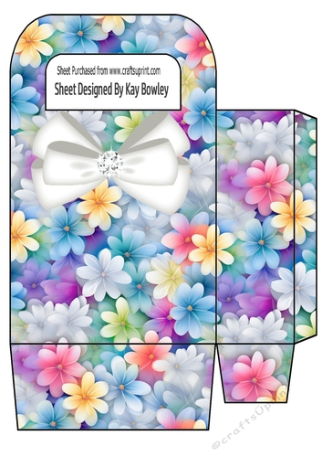 Pretty Rainbow Flowers Small Gift Bag (One)
