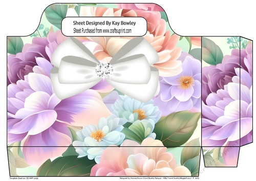 Pretty Pastel Flowers Big Tote  Gift Bag