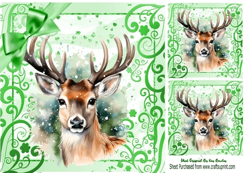 Cute Reindeer In Christmas Ornate 8x8 Frame