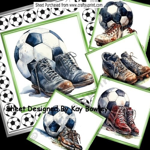 Memories Of Vintage Times Football/Boots 8x8 Card Mini Kit