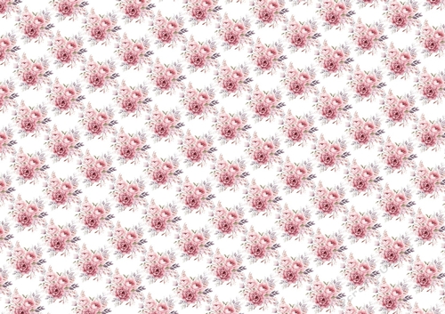 Blush Pink Roses Blooms Background Paper (Small)