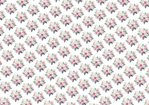 Christmas Pink Poinsettias Backing Paper (Small)