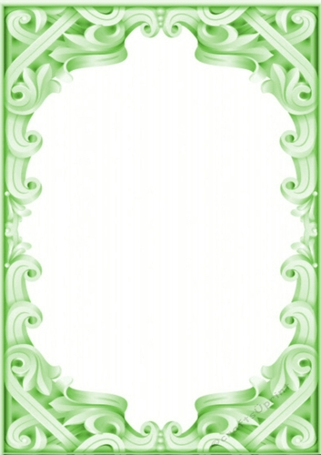 Lovely Green Ornate Lattice A4 Card Front/Insert