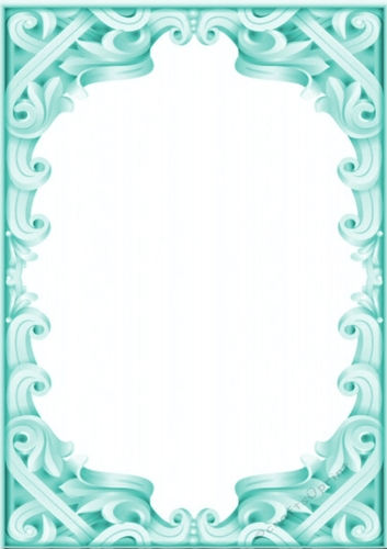 Lovely Turq Ornate Lattice A4 Card Front/Insert