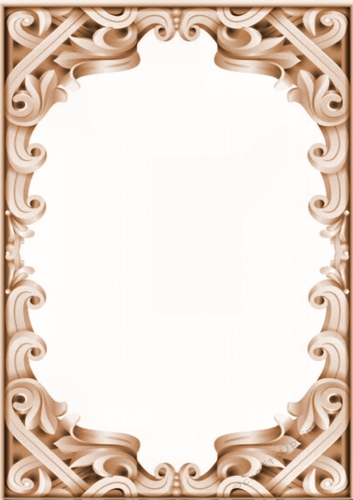 Lovely Brown Ornate Lattice A4 Card Front/Insert