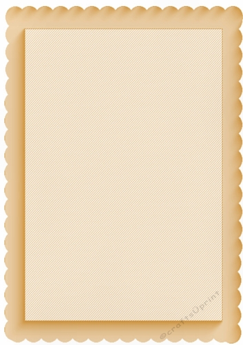 Lovely Gold Scalloped A4 Card Front/Insert