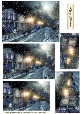 Pretty Snow Village Pyramids