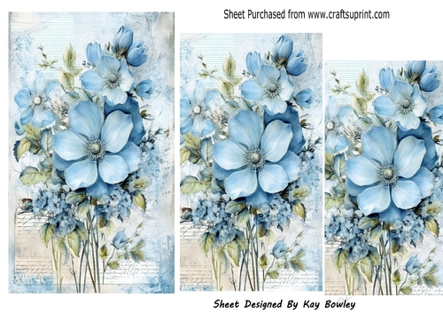 Lovely Blue Shades Of Flower Pyramids