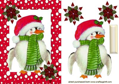 Cute Penguin in Green Scarf