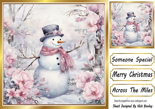 Pretty Pink Winter Christmas 8x8 Two