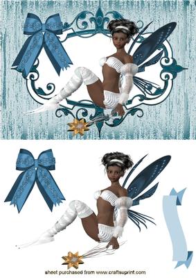 Pretty Faerie in Ice Blue Frame