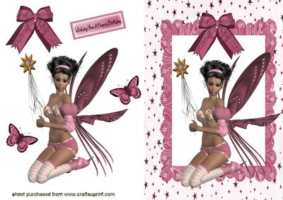 Pretty Faerie in Pink with Wand