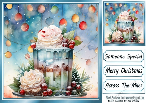 Lovely Christmas Cake With Baubles 8x8 Three
