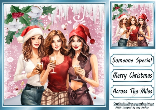 Christmas Celebrations PARTY TIME! 8x8 Card Front