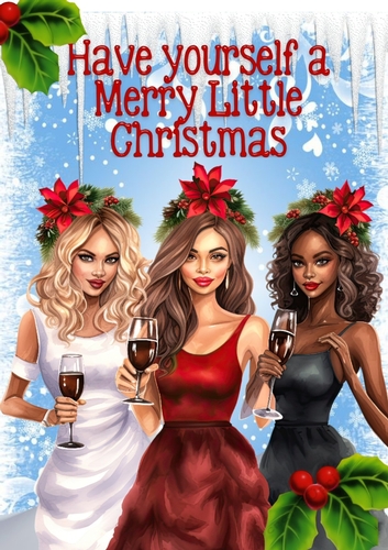 Christmas Celebrations Snow Blue Icicles PARTY TIME! A4