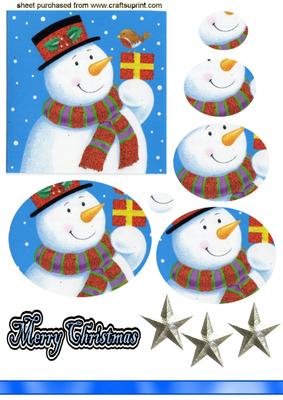Snowman with Carrot Nose Oval Pyramids