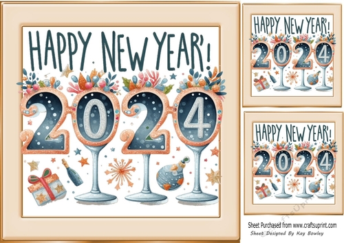 Celebrating The New Year Welcoming 2024 8x8