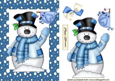 Snowman with Little Bird
