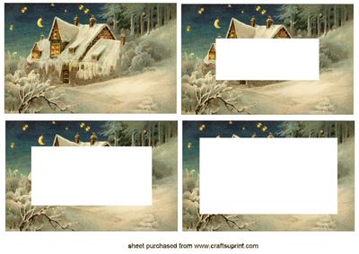 Snow Covered Cottage in the Woods, Tunnel Sheets