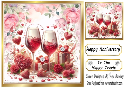 Pretty Roses For The Happy Couple For Anniversary 8x8
