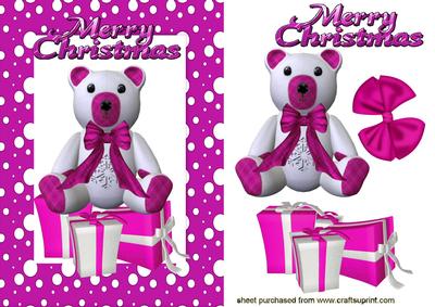 Little Teddy Sitting on Christmas Pressies