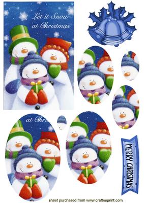 3 Happy Snowmen, Oval Pyramids