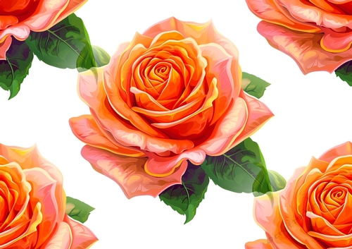 Pretty Watercolour Peach Roses Backing Paper (BIG)