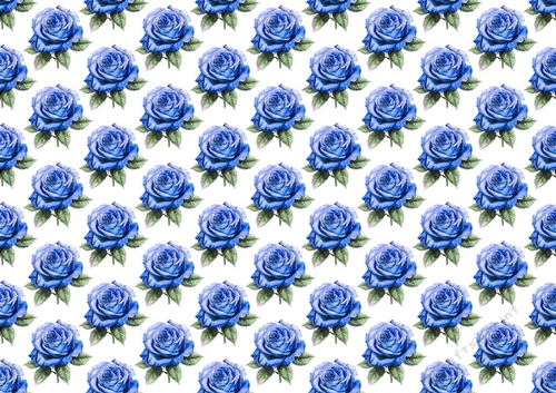 Pretty Watercolour Blue Roses Backing Paper (SMALL)