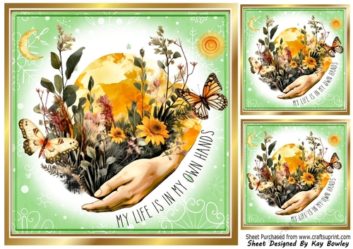 Lovely Spring Nature 8x8 Card Fronts With Words (One)