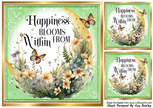 Lovely Spring Nature 8x8 Card Fronts With Words (Two)
