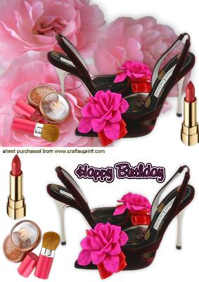Pretty in Pink Roses, Shoes & Makeup