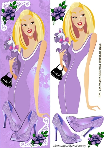 Fashion Lady In Purple Tall DL