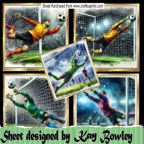 5  8x8 Gold Frame Toppers With FOOTBALLERS, Mini Kit