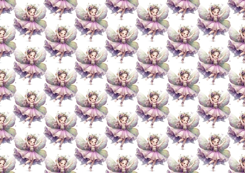 Pretty Lilac Rainbow Fairy Backing Paper (SMALL)