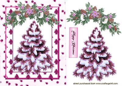 Pretty Pink Christmas Tree with Swag
