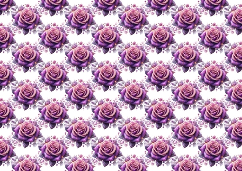 Purple Rainbow Glitter Rose Backing Paper (SMALL)
