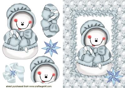 Cute Snowman with a Big Smile