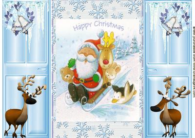Santa Havin Fun in the Snow, Gatefold