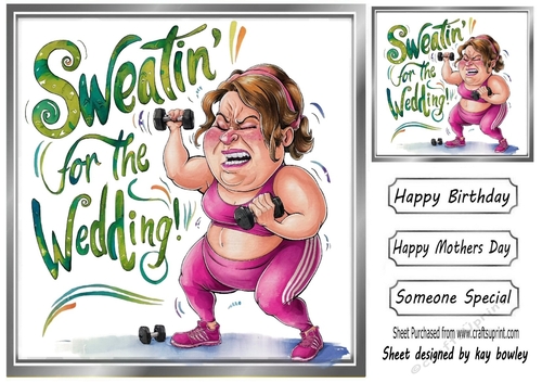 Woman With Funny Wedding Quote 8X8 Card Front (ONE)