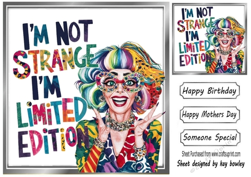Woman With Strange Quote Shes Limited Edition 8X8 Card Front