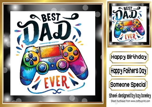 Lovely Dad/Fathers Day Card 8x8 (FIVE)